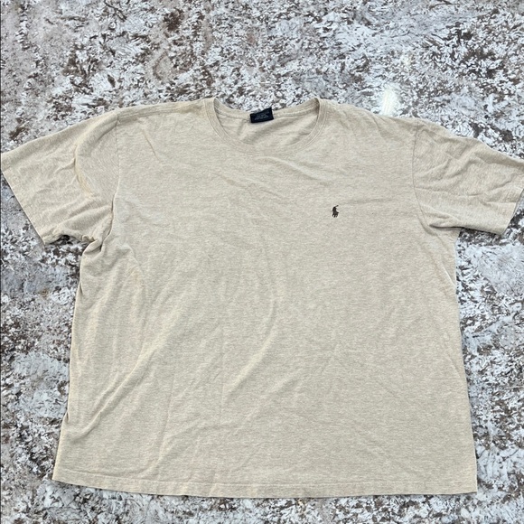 Ralph Lauren Heathered Beige Short Sleeve Tee - Picture 1 of 6